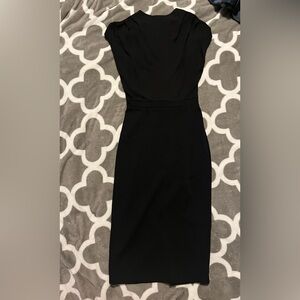 Express Classic Black Midi Dress